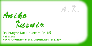 aniko kusnir business card